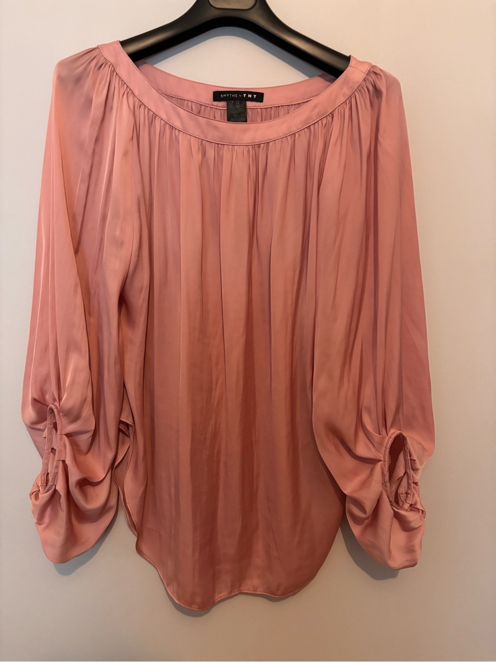 Smythe Balloon Sleeve Blouse Tea Rose size M